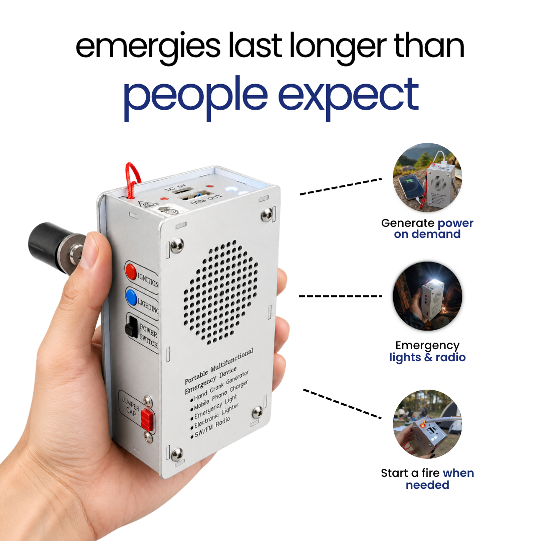 GridZero - Premium Hand Crank Generator