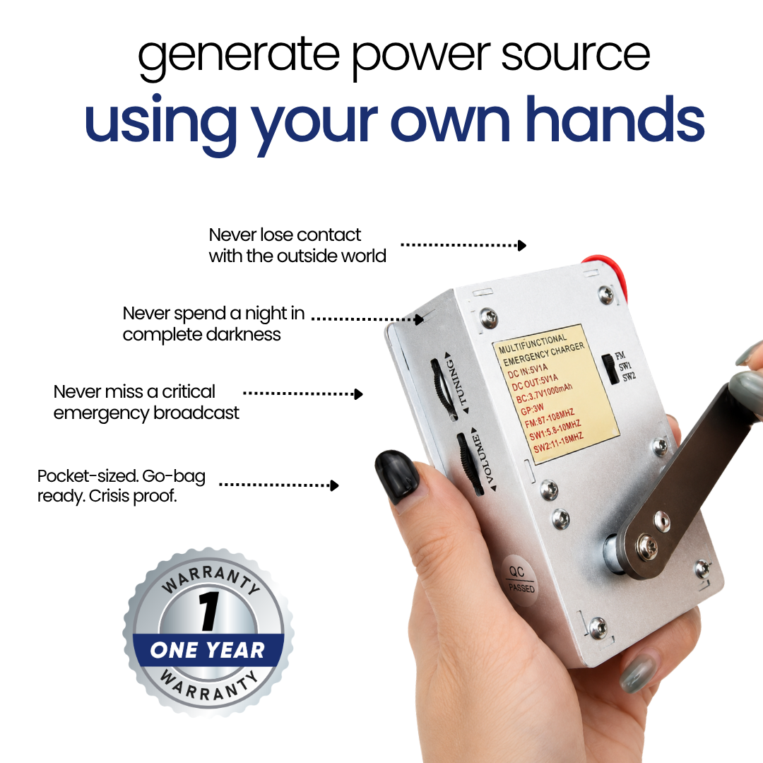 GridZero - Premium Hand Crank Generator